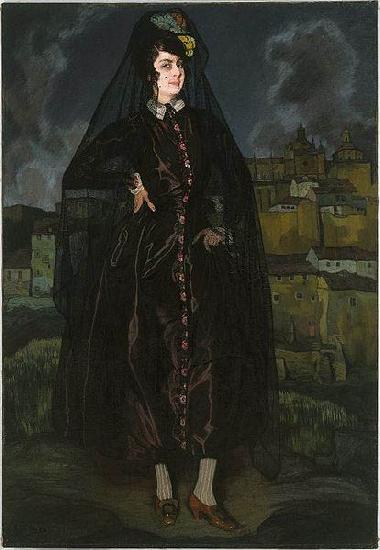 Ignacio Zuloaga y Zabaleta Portrait of Anita Ramxrez in Black